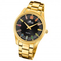 Lotus Damenuhr Leder gold Lotus Classic Armbanduhr UL18902/6