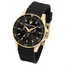 Maserati Herren Armbanduhr SFIDA Chrono Silikon schwarz UMAR8871640001
