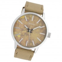 Oozoo Unisex Armbanduhr Timepieces Analog Leder beige UOC10000
