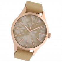 Oozoo Damen Armbanduhr Timepieces Analog Textil sandfarben gelb UOC10070