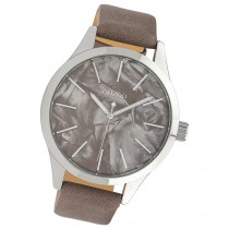 Oozoo Damen Armbanduhr Timepieces Analog Textil taupe UOC10073