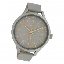 Oozoo Damen Armbanduhr Timepieces C10088 Analog Leder grau UOC10088