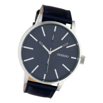 Oozoo Damen Herren Armbanduhr Timepieces Analog Leder dunkelblau UOC10501