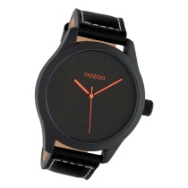 Oozoo Herren Armbanduhr Timepieces C1069 Analog Leder schwarz UOC1069