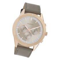 Oozoo Damen Armbanduhr Timepieces C10802 Analog Leder grau UOC10802