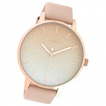 Oozoo Damen Armbanduhr Timepieces Analog Leder beige weiß UOC10831