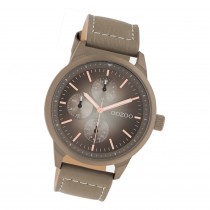 Oozoo Unisex Armbanduhr Timepieces C10907 Analog Leder braun taupe UOC10907