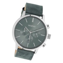 Oozoo Unisex Armbanduhr Timepieces C10915 Analog Leder grau UOC10915