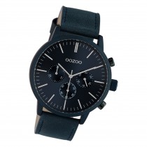 Oozoo Unisex Armbanduhr Timepieces C10918 Analog Leder dunkelblau UOC10918