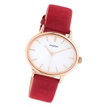 Oozoo Damen Armbanduhr Timepieces C10942 Analog Leder rot UOC10942