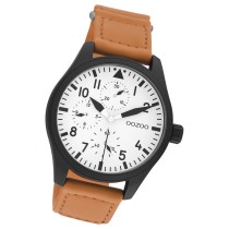 Oozoo Herren Armbanduhr Timepieces C11005 Analog Leder orange UOC11005