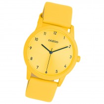 Oozoo Damen Armbanduhr Timepieces Analog Leder gelb UOC11167