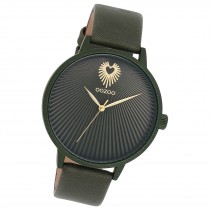 Oozoo Damen Armbanduhr Timepieces Analog Leder forest grün UOC11248
