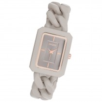Oozoo Damen Armbanduhr Timepieces Analog Kunststoff taupe braun UOC11275