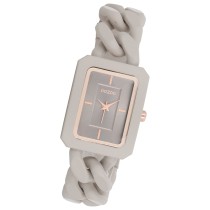 Oozoo Damen Armbanduhr Timepieces Analog Kunststoff taupe braun UOC11275