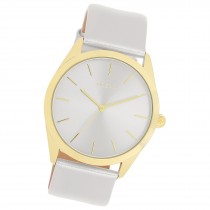 Oozoo Damen Armbanduhr Timepieces Analog Leder silber UOC11330