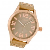 Oozoo Damen Armbanduhr Timepieces C1151 46mm Quarz Leder sand UOC1151