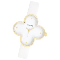 Oozoo Damen Armbanduhr Timepieces Analog Lederband weiß UOC11520