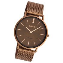 Oozoo Damen Armbanduhr Ultra Slim Quarzwerk Edelstahl rosegold UOC20004