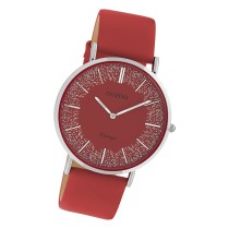 Oozoo Damen Armbanduhr Vintage C20129 Analog Leder rot UOC20129