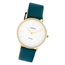 Oozoo Damen Armbanduhr Ultra Slim C20229 Analog Leder türkis UOC20229