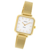 Oozoo Damen Armbanduhr Vintage Series Analog Metall Mesh gold UOC20263