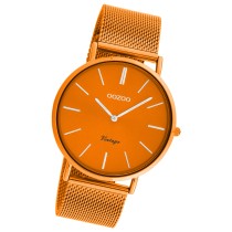 Oozoo Damen Armbanduhr Vintage Series C20274 Analog Metall Mesh orange UOC20274