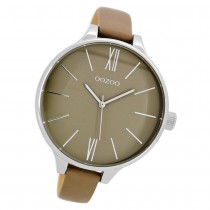 Oozoo Damen Armbanduhr Timepieces C9543 45mm Quarz Leder beige UOC9543