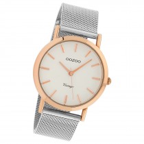 Oozoo Damen Armbanduhr Timepieces Analog Metall silber UOC9991A