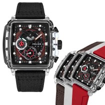 Police Herrenuhr Silikon Textil verschiedenfarbig Armbanduhr UPOC00770X0S