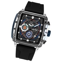 Police Herrenuhr Silikon schwarz Police Clout Armbanduhr UPOO0052401