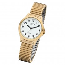 Regent Damen Armbanduhr Analog 2243489 Quarz-Uhr Metall gold UR2243489