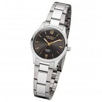 Regent Damen-Armbanduhr F-1326 Quarz-Uhr Edelstahl-Armband silber UR2253411