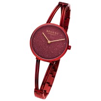 Regent Damen Armbanduhr Analog Metallarmband rot URBA683