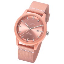 Regent Herren Armbanduhr Analog Nylonarmband rosa weiß URBA733