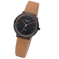 Regent Damen Titan-Armbanduhr Analog Lederarmband hellbraun URBA839