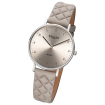 Regent Damenuhr Edelstahl-Armbanduhr Analog Lederarmband URBA850