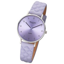Regent Damenuhr Edelstahl-Armbanduhr Analog Lederarmband URBA852