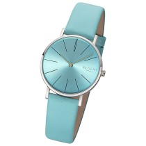 Regent Damenuhr Edelstahl-Armbanduhr Analog Lederarmband URBA890