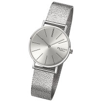 Regent Damenuhr Edelstahl-Armbanduhr Analog Mesh Metallarmband URBA894