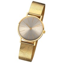 Regent Damenuhr Edelstahl-Armbanduhr Analog Mesh Metallarmband URBA901
