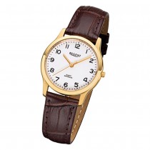 Regent Damen-Armbanduhr 32-F-1075 Quarz-Uhr Leder-Armband braun URF1075