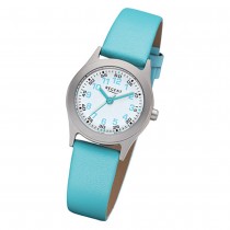 Regent Kinder-Armbanduhr 32-F-1119 Quarz-Uhr Leder-Armband türkis URF1119