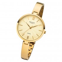Regent Damen Armbanduhr Analog F-1146 Quarz-Uhr Titan gold URF1146