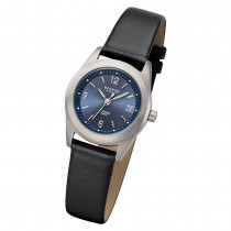 Regent Damen Armbanduhr Analog F-1214 Quarz-Uhr Titan schwarz URF1214