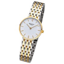 Regent Damen Armbanduhr Analog Metallarmband silber gold URF1486