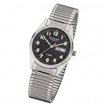 Regent Herren-Armbanduhr F-291 Quarz-Uhr Stahl-Armband silber URF291