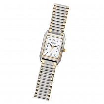Regent Damen Armbanduhr Analog F-460 Quarz-Uhr Metall silber gold URF460