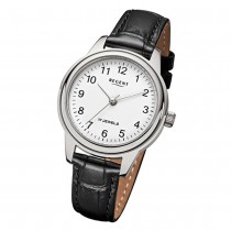 Regent Damen-Armbanduhr Handaufzug Leder schwarz mechanisches Uhrwerk Uhr URF1393 URF957