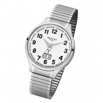 Regent Herren-Armbanduhr 32-FR-211 Funkuhr Edelstahl-Armband silber URFR211